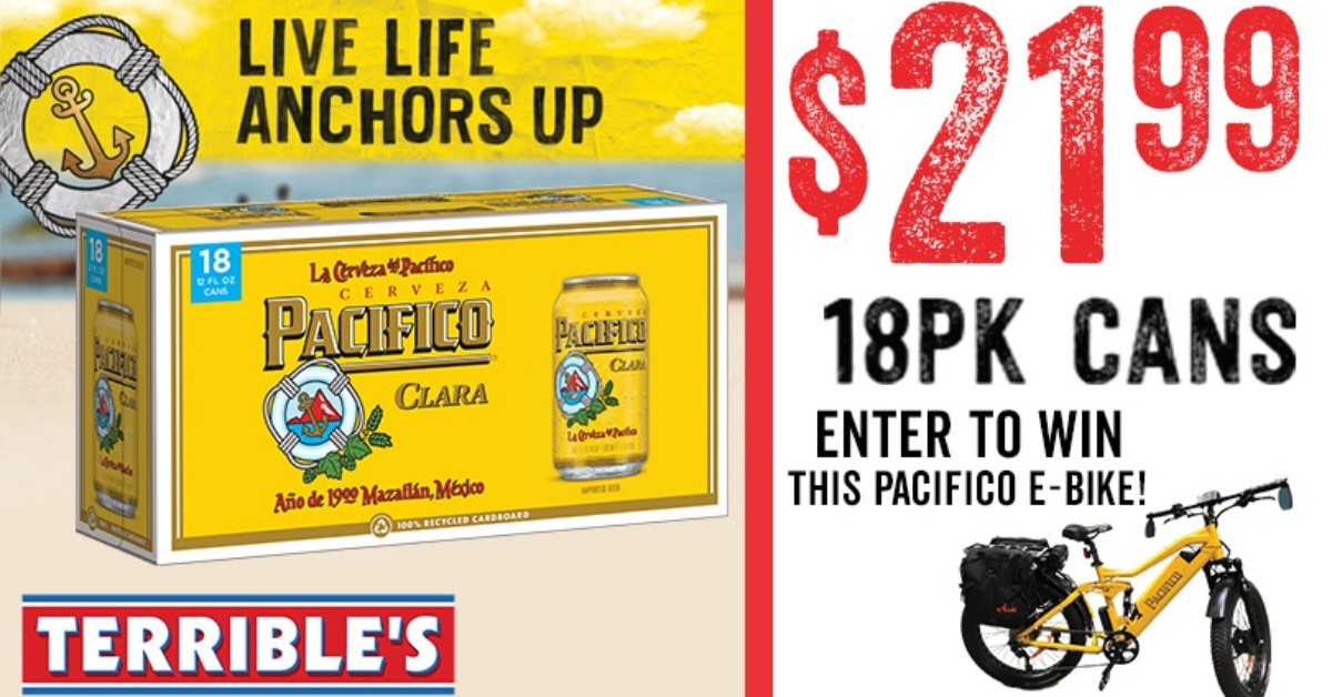 Pacifico Beer, Pacifico branded e-bike giveaway.