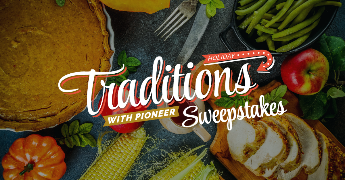 Holiday dinner spread, $4,000 cash holiday giveaway.