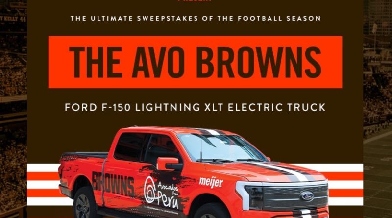 Enter to win a 2023 AVO Browns 2023 Ford Lightning Electric Truck + other prizes